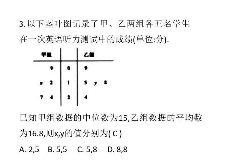 高中 数学 人教新课标a版 必修3 第二章 统计 2.2 用样本估计总体 2.