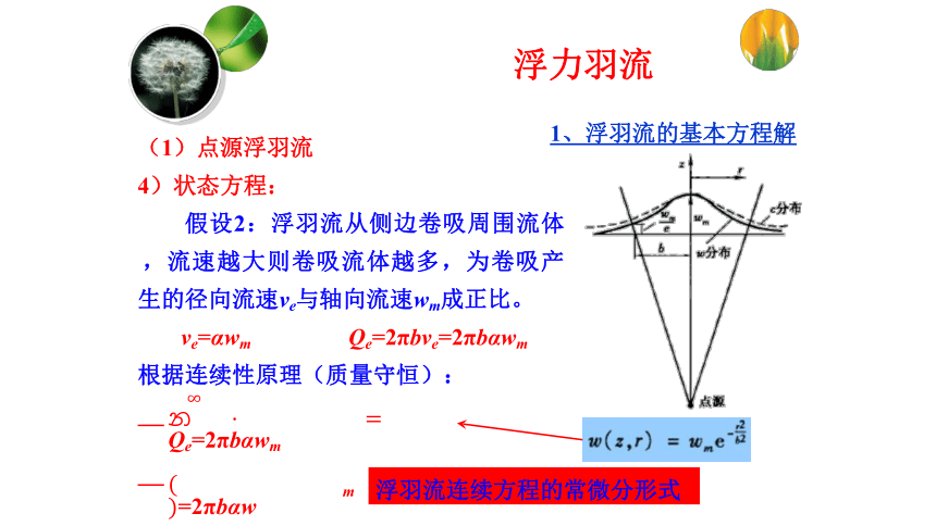 20212022学年高二下学期物理竞赛生态力学浮力羽流课件16张ppt