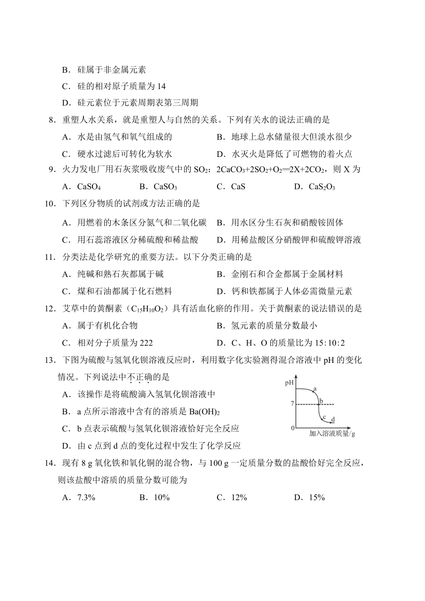 2021年河南省中考化学真题b卷word版有答案