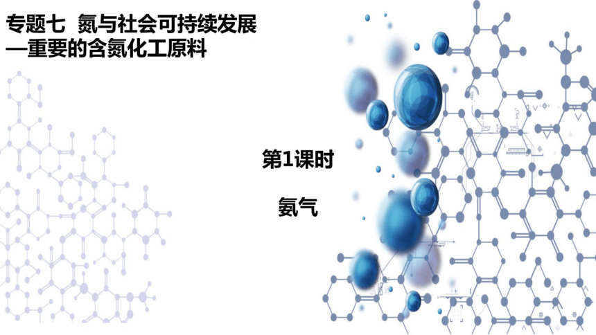 1 重要的含氮化工原料氨气 课件2020-2021学年苏教版(2019)高一化学