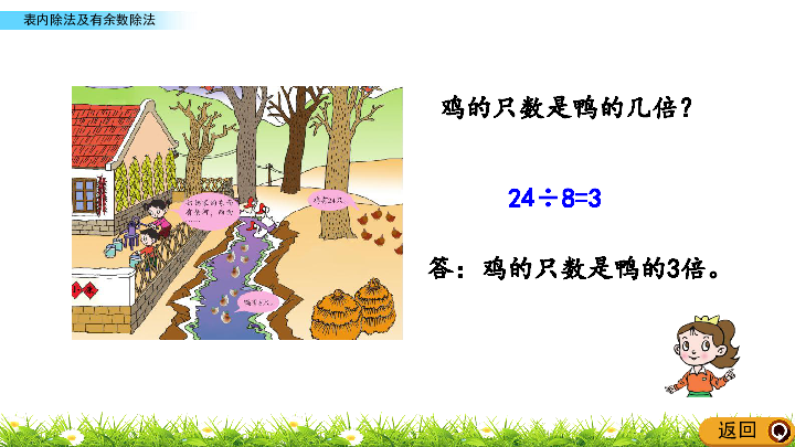 小学数学青岛版五四制二年级上册十 过年——总复习 表内除法及有余数