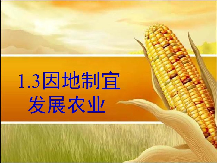 沪教版七年级下册祖国篇下1农业及其地区差异13因地制宜发展农业39张