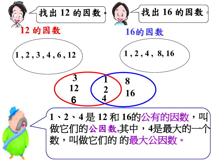 数学五年级下人教版441最大公因数课件10张