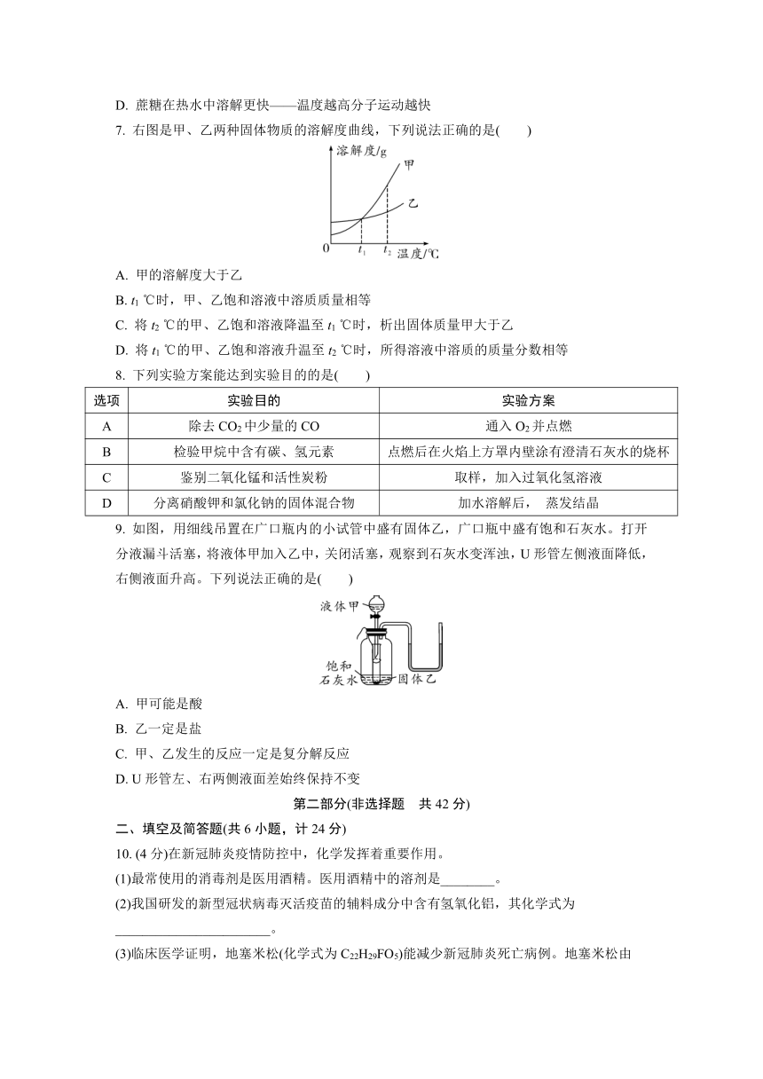 2021年陕西省中考化学真题试卷副题word版含答案