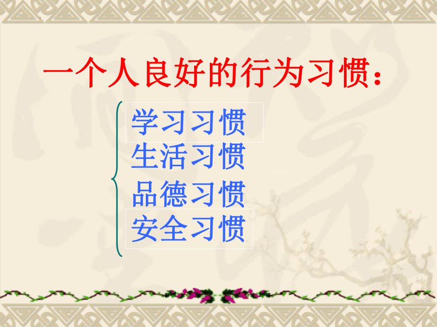 行为习惯的养成教育课件小学生主题班会共16张ppt