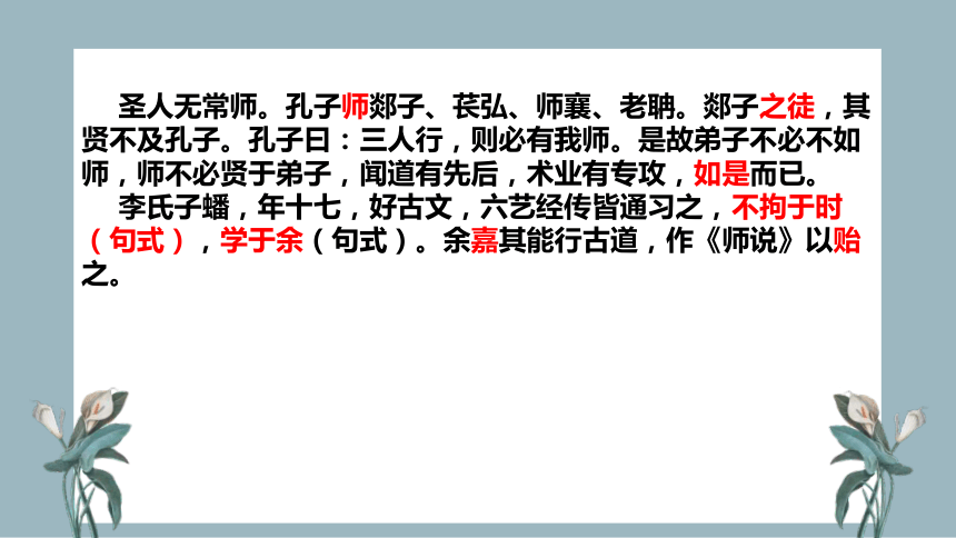 20212022学年统编版高中语文必修上册102师说课件24张