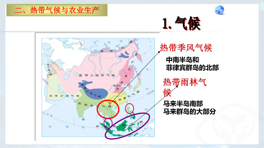 运用图表说出东南亚气候的特点以及气候对当地农业生产的影响.