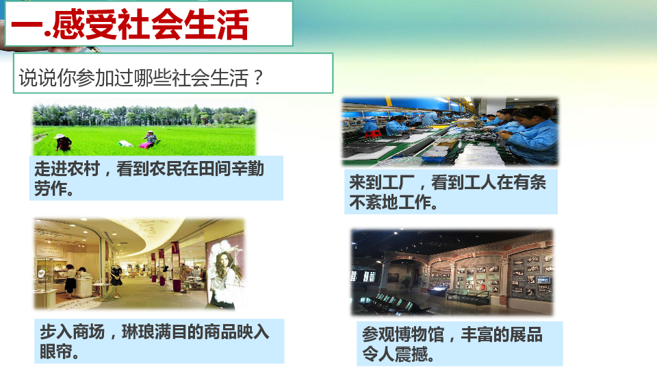政治思品(道德与法治) 统编版(部编版) 八年级上册 第一单元 走进社会