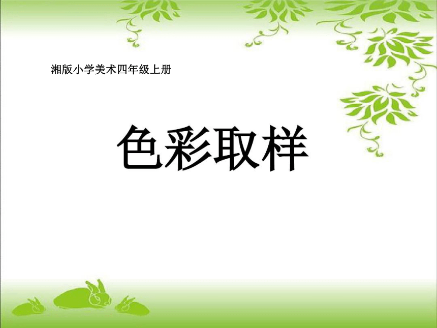 四年级下册美术课件第12课色彩取样湘美版