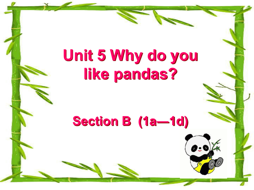 人教版七年级下册 Unit5 Why Do You Like Pandas？ SectionB 1a-1d 课件(共18张PPT)_21世纪 ...