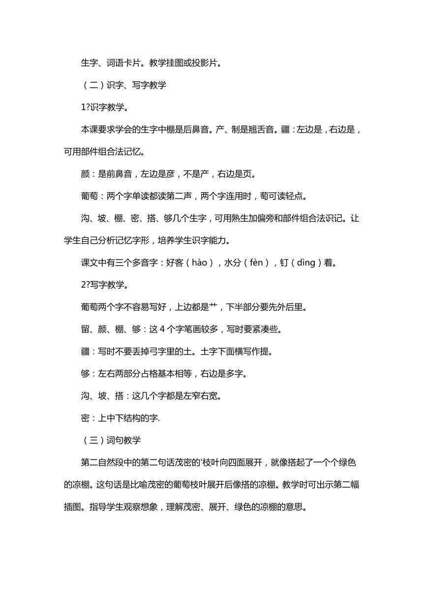 11葡萄沟 教学设计2课时 21世纪教育网