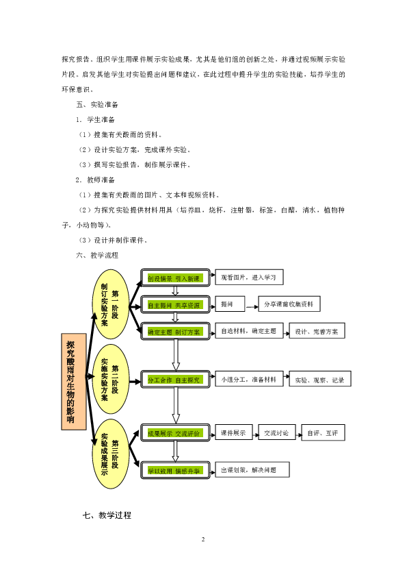 人教版七下生物72探究环境污染对生物的影响教案