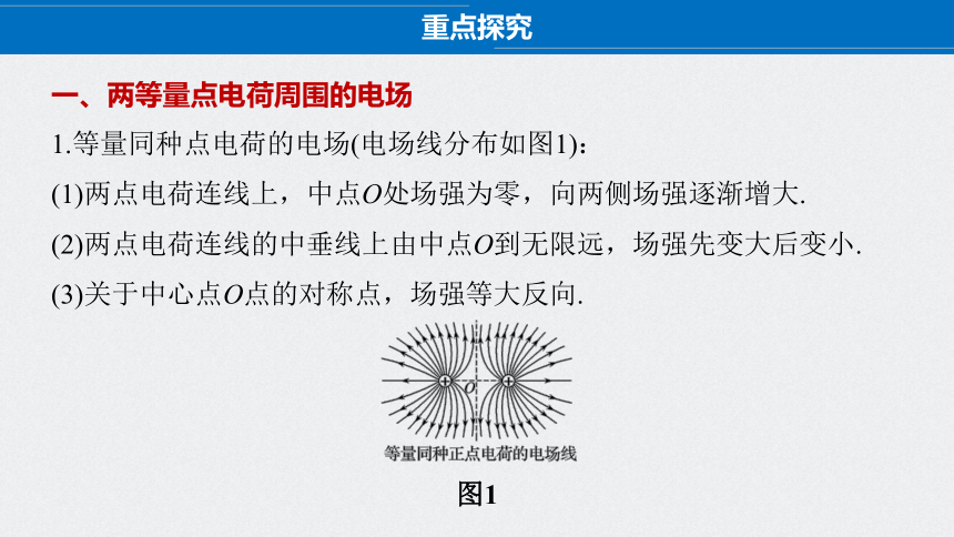 进一步理解点电荷场强公式和电场叠加原理. 2.熟练掌握两等量同种