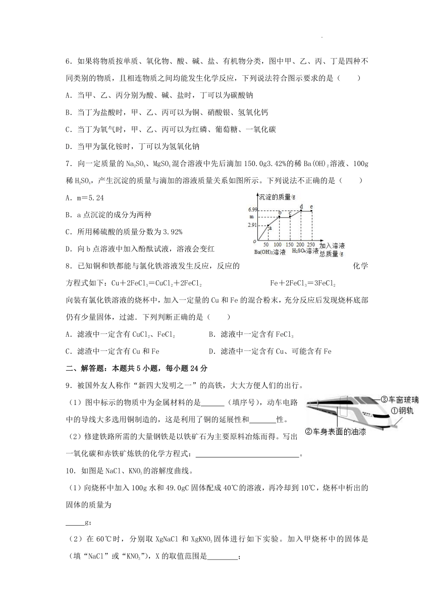 2022年湖北省武汉市中考化学模拟试题一word版含解析