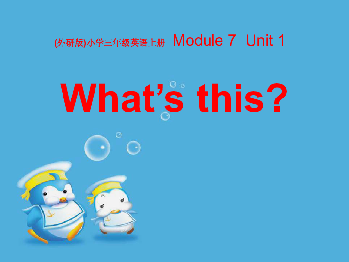 unit 1 what"s this? 课件