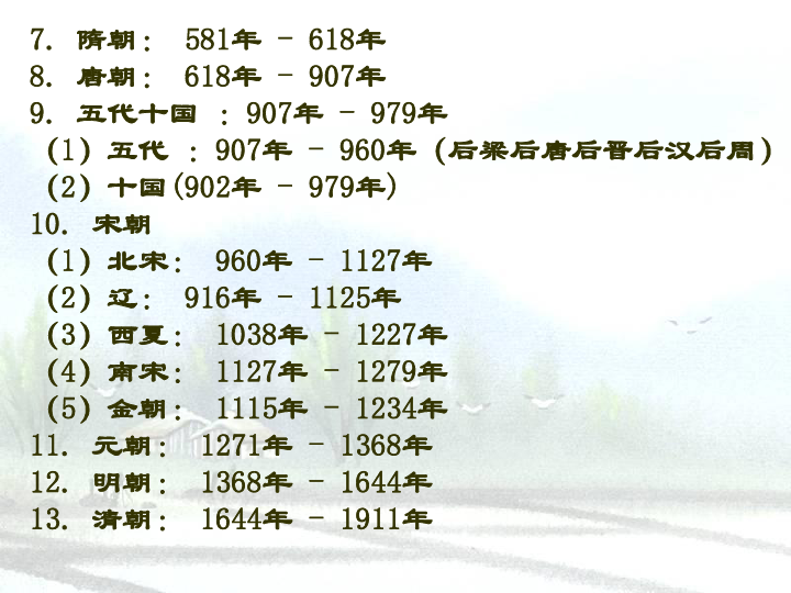 中国历史朝代更替详解大全中国古代朝代顺序表共28张ppt