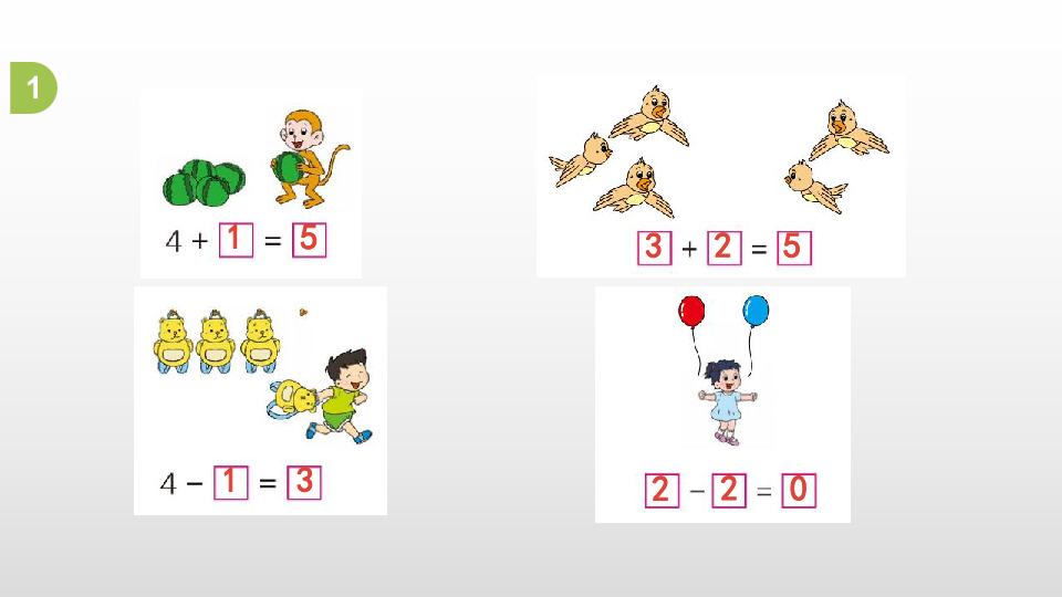 第八单元第4课时得数在5以内的加法和相应的减法练习课件15张ppt