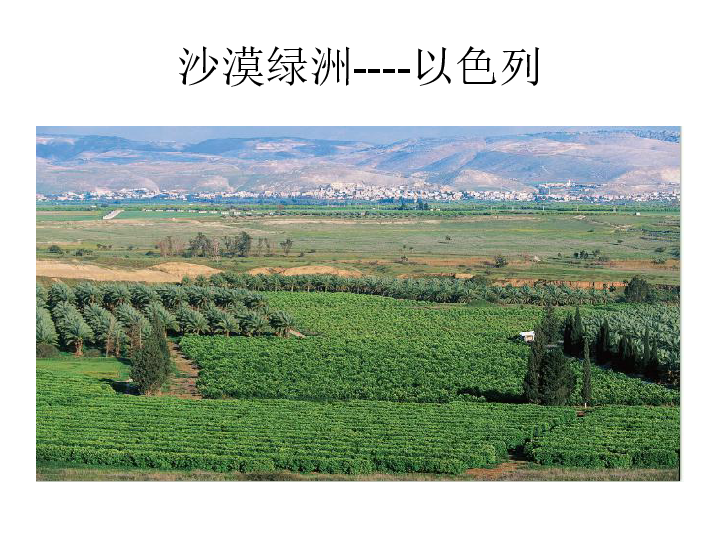 七年级上册第三单元第五课第2框沙漠绿洲以色列课件