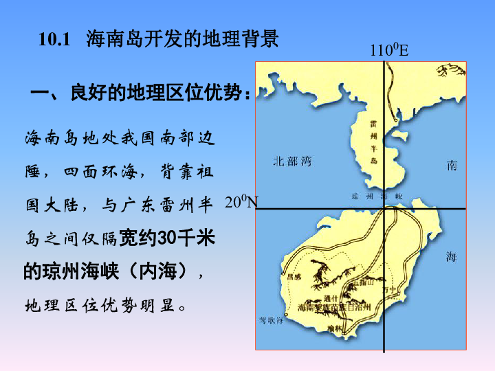 10.1海南岛开发的地理背景