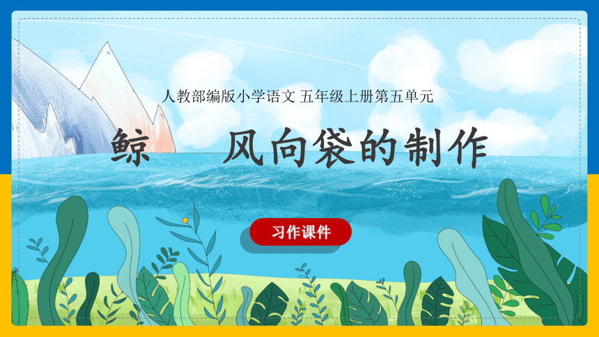 统编版语文五年级上册第五单元习作例文鲸风向袋的制作课件25张ppt