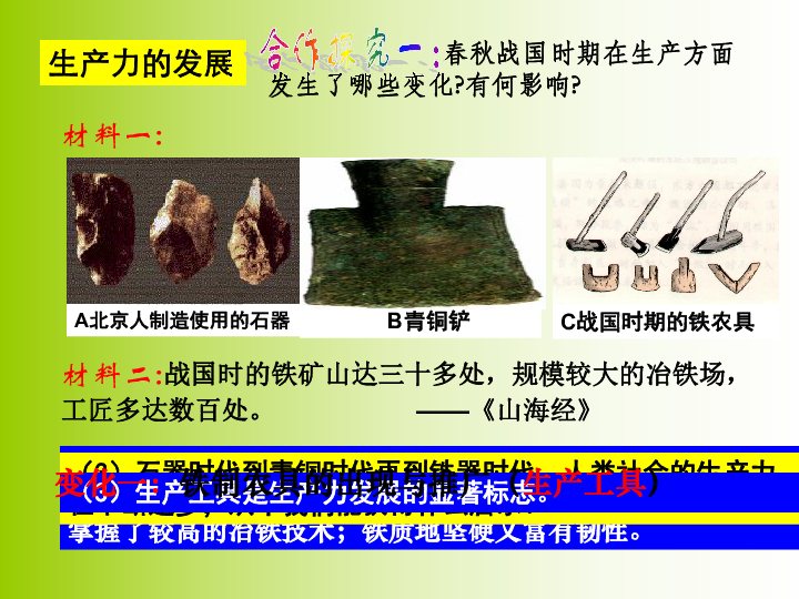 图片b两种生产工具分别主要在什么社会使