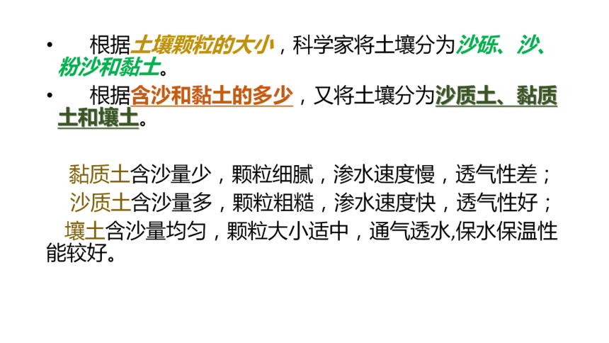 冀人版2017秋四年级下册12沙质土黏质土和壤土课件11张ppt