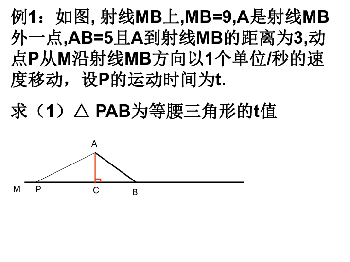 动点(单向直线型)