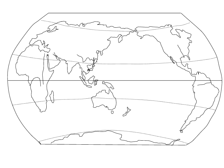 世界及各大洲空白地图