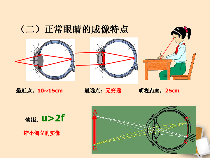 7 眼睛与光学仪器        (共21张ppt)一,眼睛是怎样看见物体的(一)