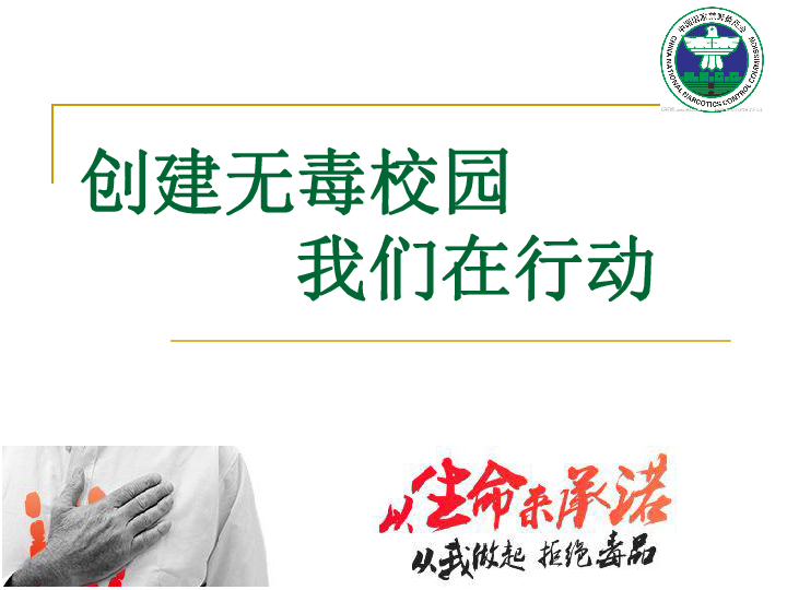 创建无毒校园我们在行动课件19张ppt