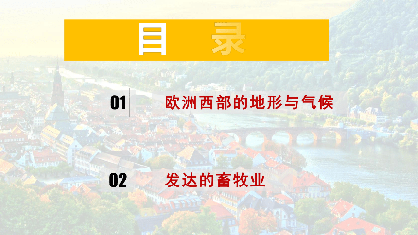 现代化的畜牧业 了解欧洲西部农业以畜牧业为主的特点,认识地形和