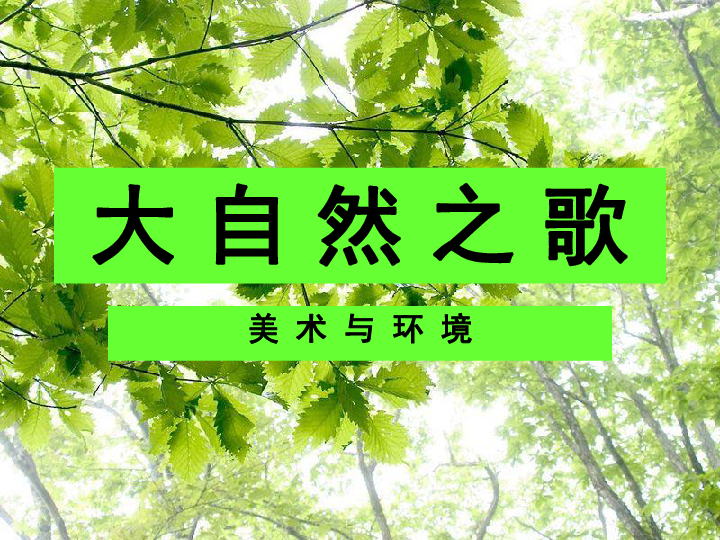 七年级下册 美术与环境 第2课 大自然之歌 课件48张ppt