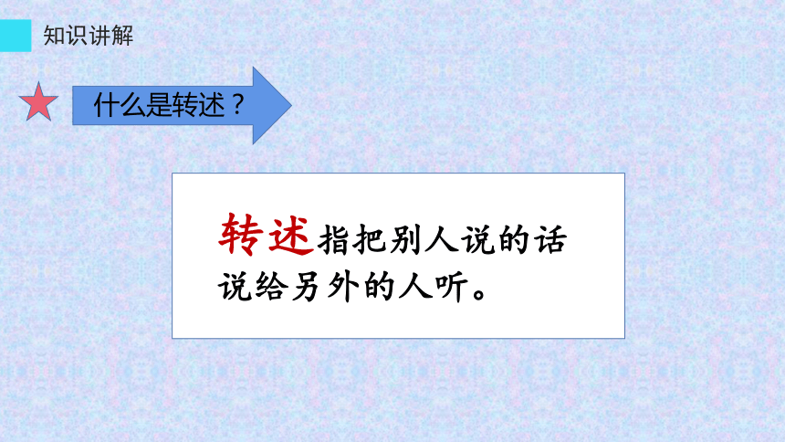 部编版四年级语文下册第一单元口语交际转述课件共20张ppt