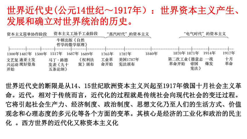 专题11 世界近代史(公元14世纪～1917年:世界资本主义产生,发展和