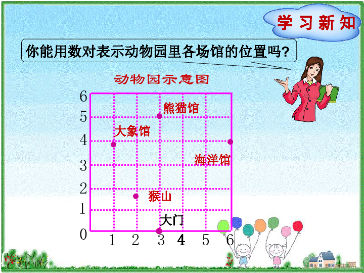 数学五年级上人教新课标第2单元 第2课时 在方格纸上用数对确定物体的