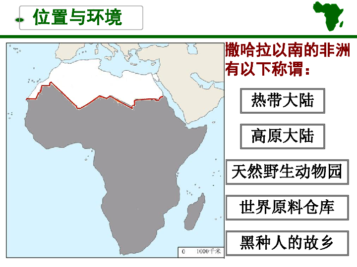 七年级下册 第八章 东半球其他的国家和地区 第三节 撒哈拉以南的非洲