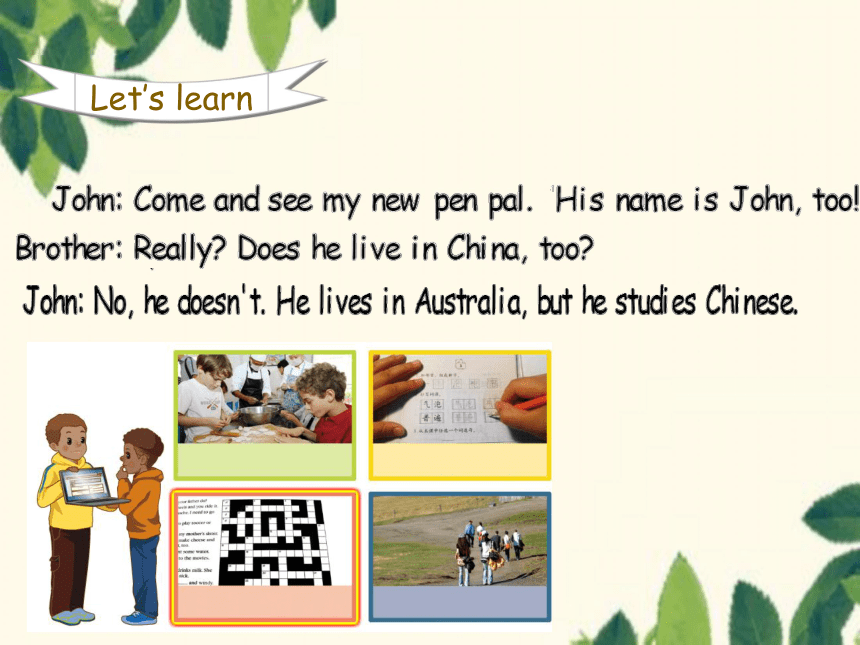 Unit4 I Have A Pen Pal Part B Let's Learn课件(共15张PPT)_21世纪教育网-二一教育