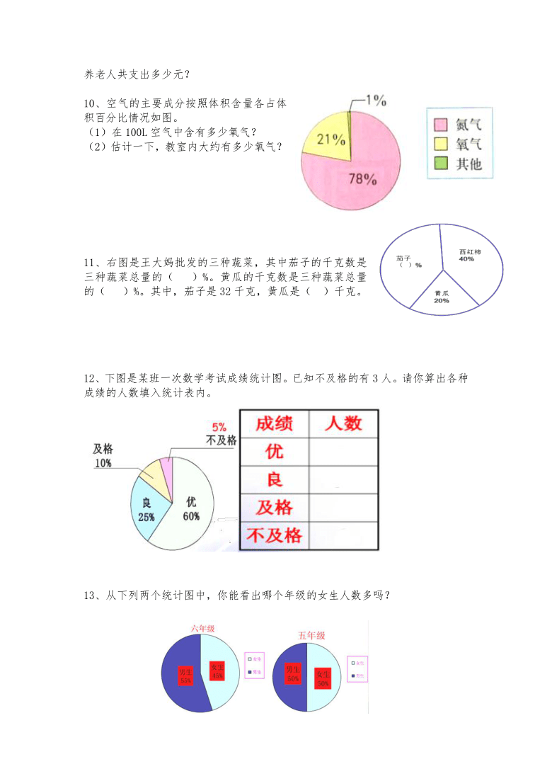 六年级数学上册试题 一课一练《扇形统计图》习题 -北