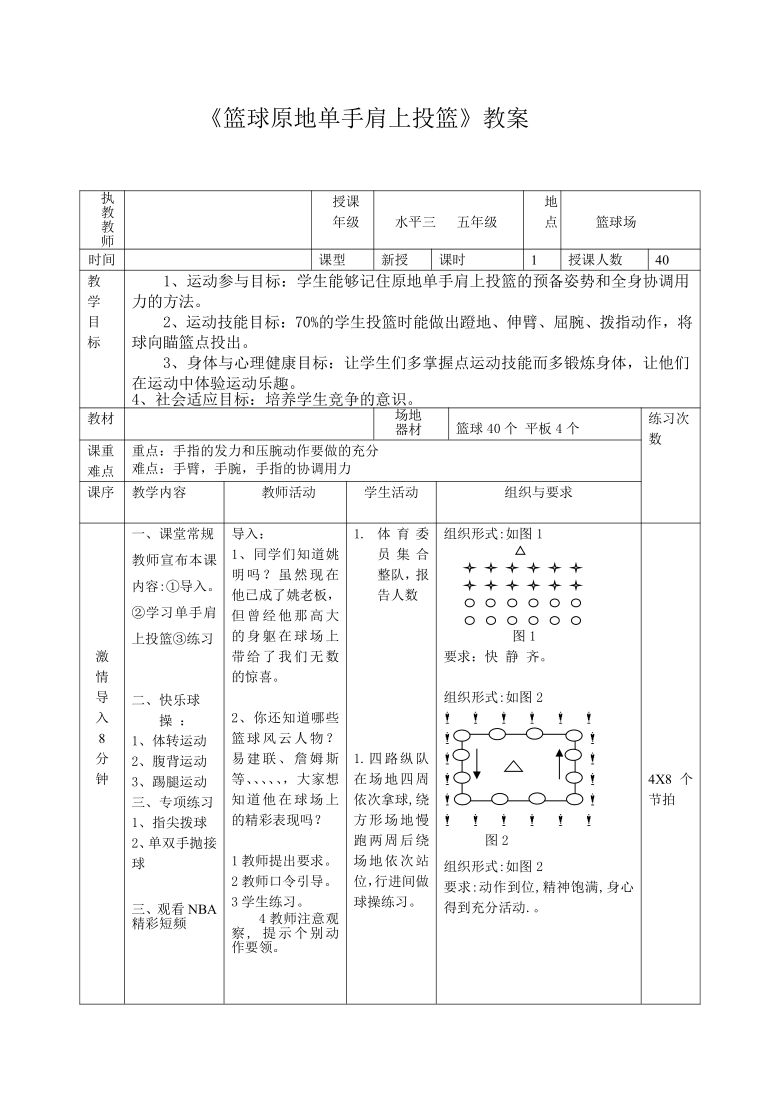 总结:原地单手肩上投篮教学反思