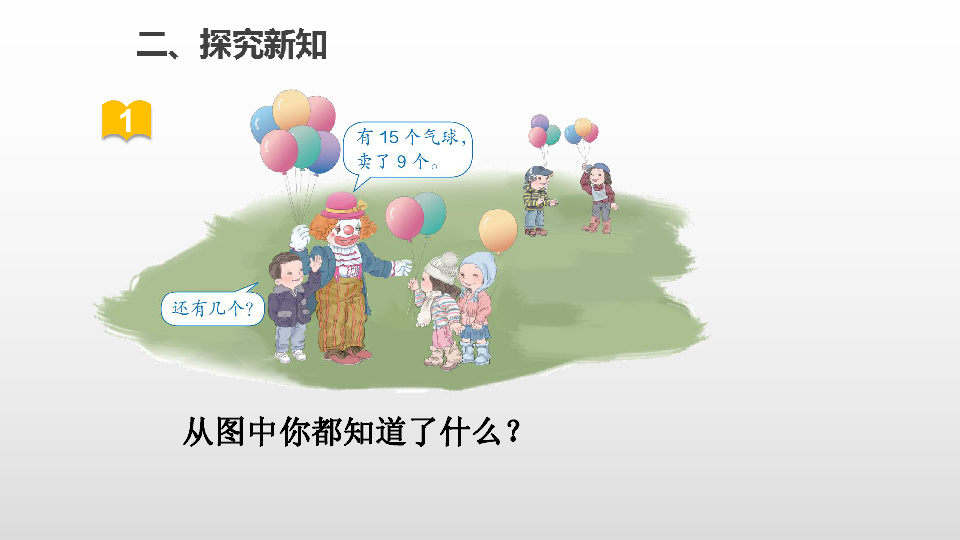 一年级下册数学课件第二单元20以内退位减法十几减91人教新课标共15张