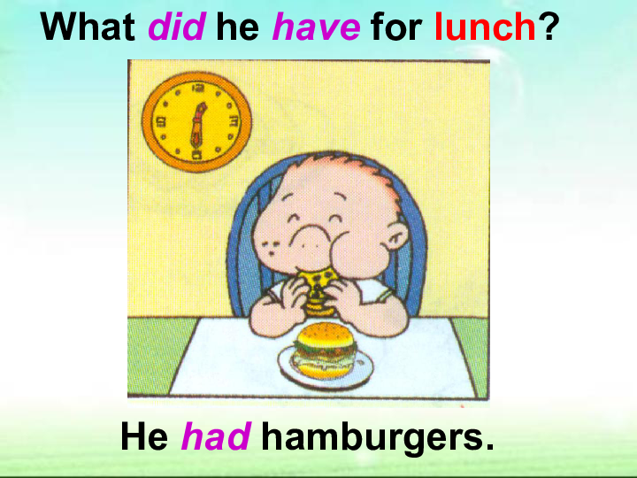 unit 2 sam ate four hamburgers 课件