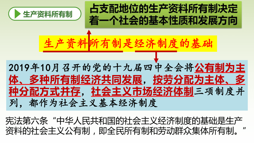 统编版(部编版) 必修2 经济与社会 第一单元 生产资料所有制与经济
