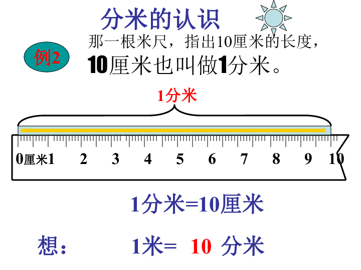 新人教版三年级数学上册ppt课件分米的认识