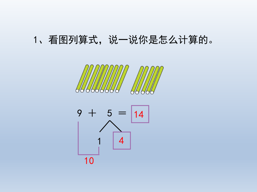 小学 数学 人教版 一年级上册 8 20以内的进位加法 8,7,6加几全屏