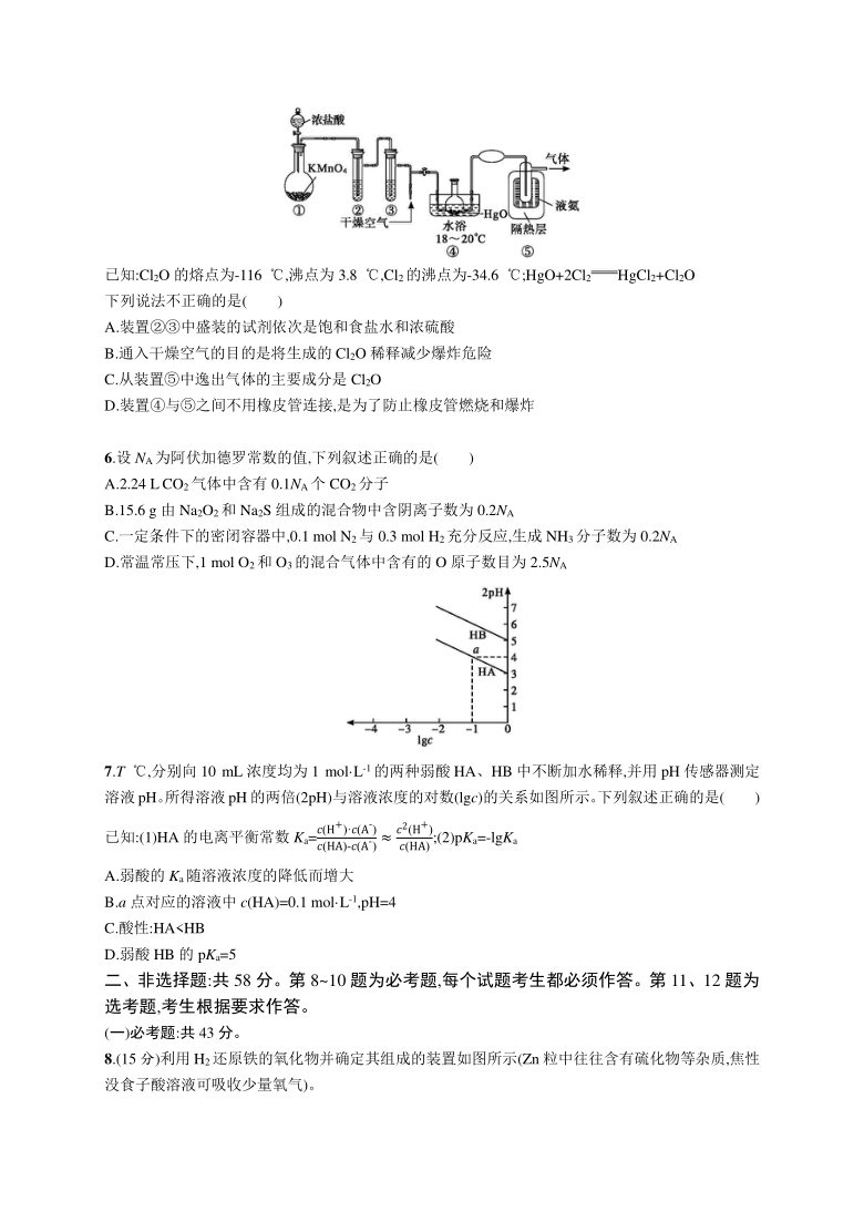 2021高考化学模拟卷4含答案