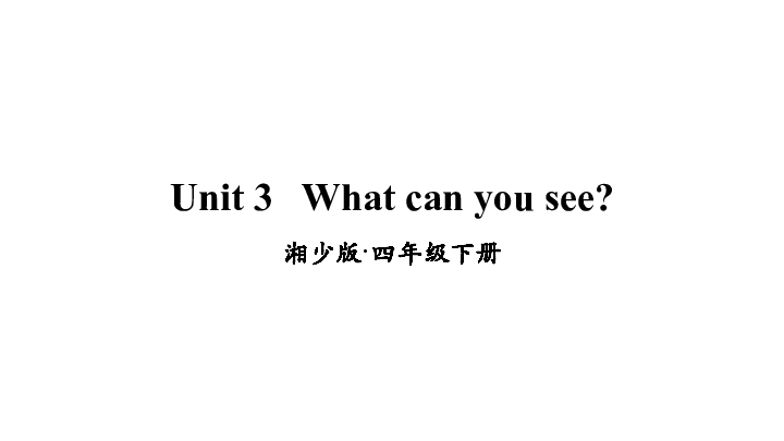 unit 3 what can you see? 课件(55张ppt,内嵌音频)