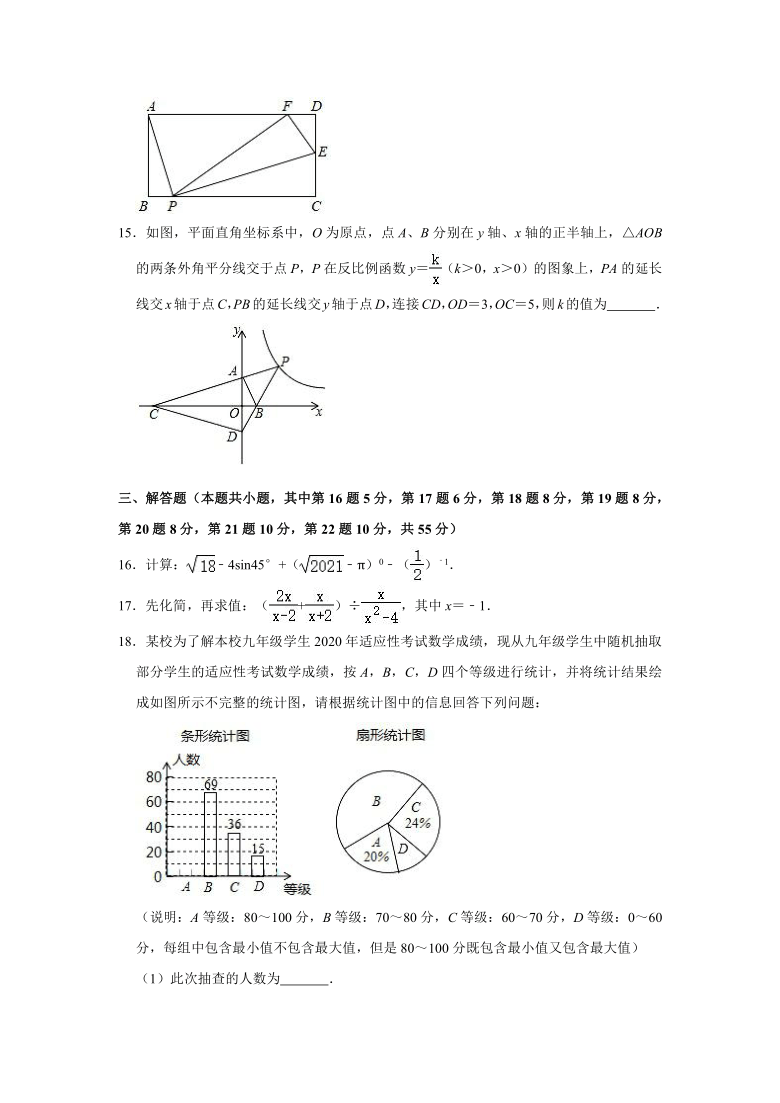 2021年广东省深圳市罗湖区中考数学一模试卷word版含解析