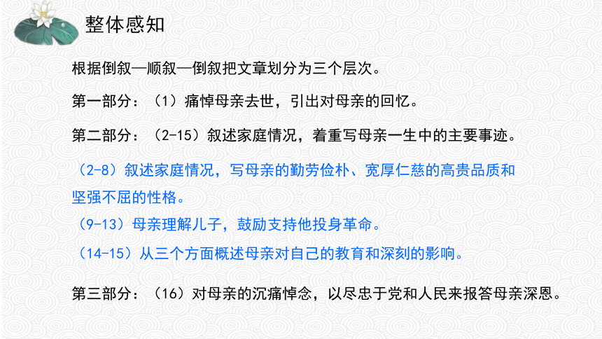 部编版语文八年级上册第7课回忆我的母亲课件共18张ppt