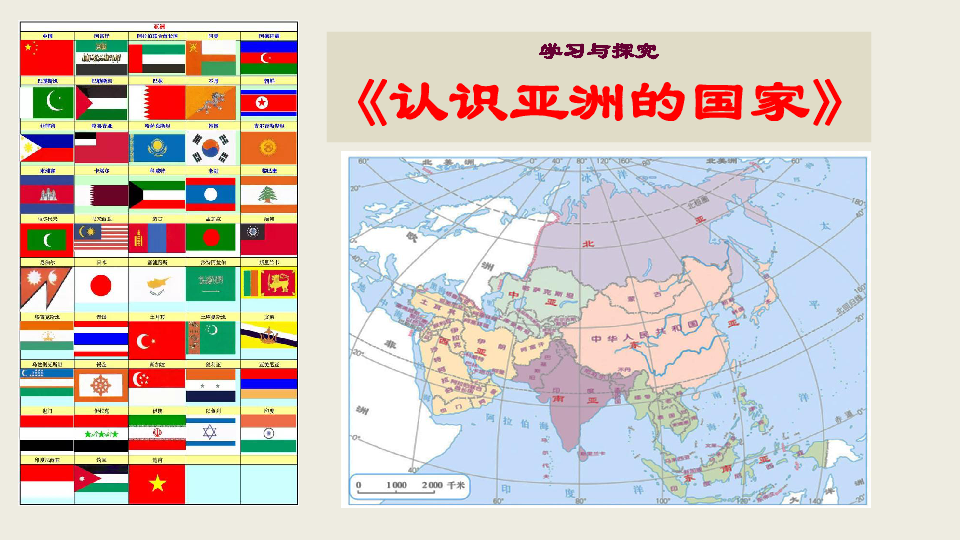 鲁教版五四制六年级地理下第6章学习与探究认识亚洲的国家课件30张ppt