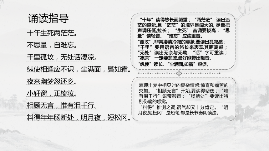 古诗词诵读江城子乙卯正月二十日夜记梦20212022学年统编版高中语文